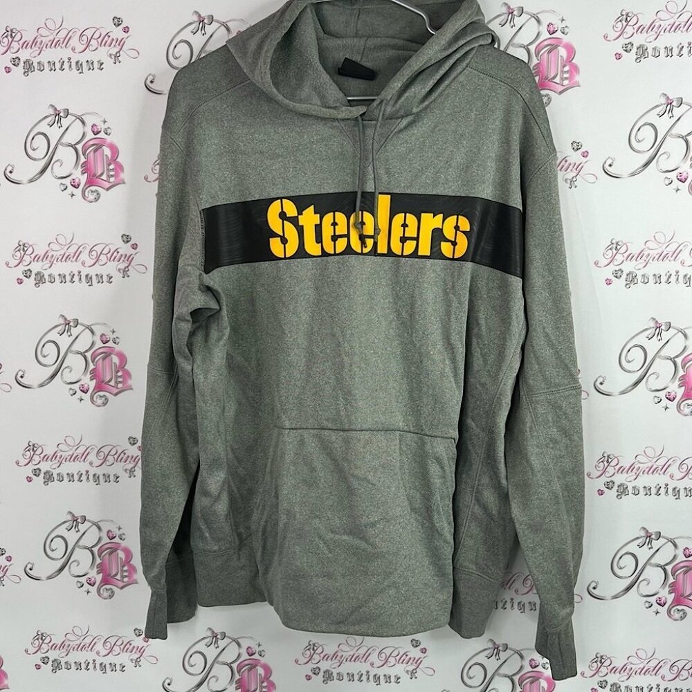 NFL onfield apparel hoodie sweater Steelers Gray Hoodie for Men